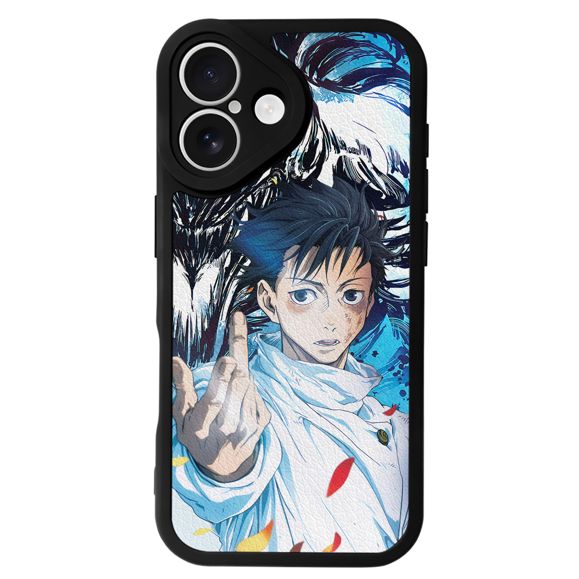 （画像用） 呪術廻戦 Jujutsu Kaisen 【iPhone 16シリーズ対応】シリコンスマホケース（レザー調） 材質：シリコン